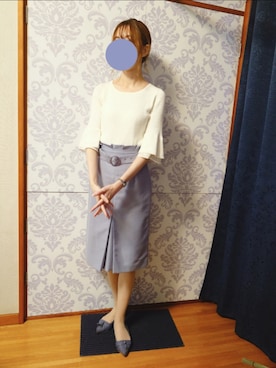 「アイテム（レインシューズ）」を使った、みやのさん（レディース・160cm）の秋コーディネート