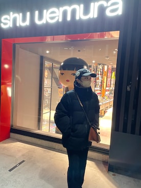 「COACH」｜「アイテム（ダウンジャケット/コート）」を使った、Hinaさん（レディース・156cm）の冬コーディネート