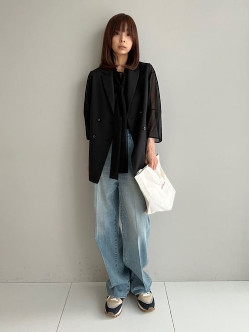 現行　完売品♡ RED CARD TOKYO Manoa デニム　リネン混　黒 RED CARD TOKYO / レッドカード トーキョー MANOA（デニムパンツ
