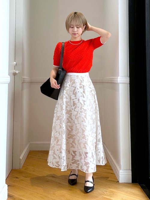 ボタニカルジャカードスカート／ドレステリア（DRESSTERIOR） DRESSTERIOR｜ジャカードフレアスカート | Rakuten Fashion(楽天