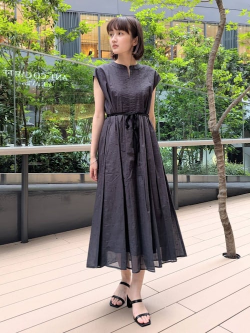 【新品】DAKS ダックス　タグ付き　ワンピース　胸ロゴ　刺繍　ブラウン　日本製 新品】DAKS ダックス タグ付き ワンピース 胸ロゴ 刺繍 ブラウン