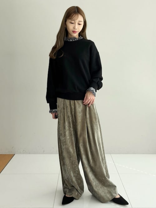 セール】取り外しフリル付き裏毛プルオーバー（スウェット