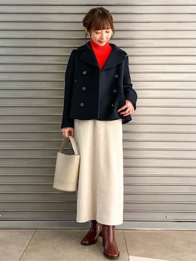 「アイテム（ピーコート）」を使った、DRESSTERIORさん（レディース・150cm）の秋コーディネート