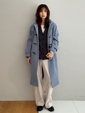 「アイテム（ダッフルコート）」を使った、DRESSTERIORさん（レディース・166cm）の冬コーディネート