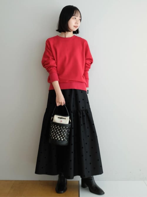 セール】【CLASSY.12月号掲載】フロッキードットスカート（スカート