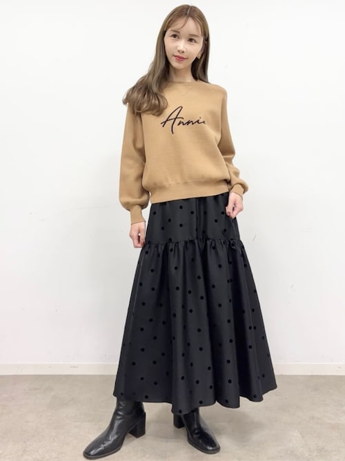 セール】【CLASSY.12月号掲載】フロッキードットスカート（スカート