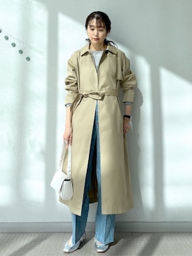 「アイテム（トレンチコート）」を使った、DRESSTERIORさん（レディース・165cm）の秋コーディネート