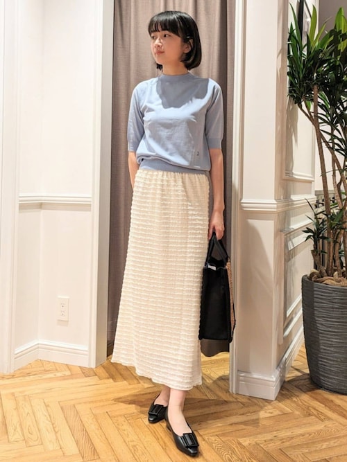 セール】【ウエストゴム/洗える】フリルジャージスカート（スカート