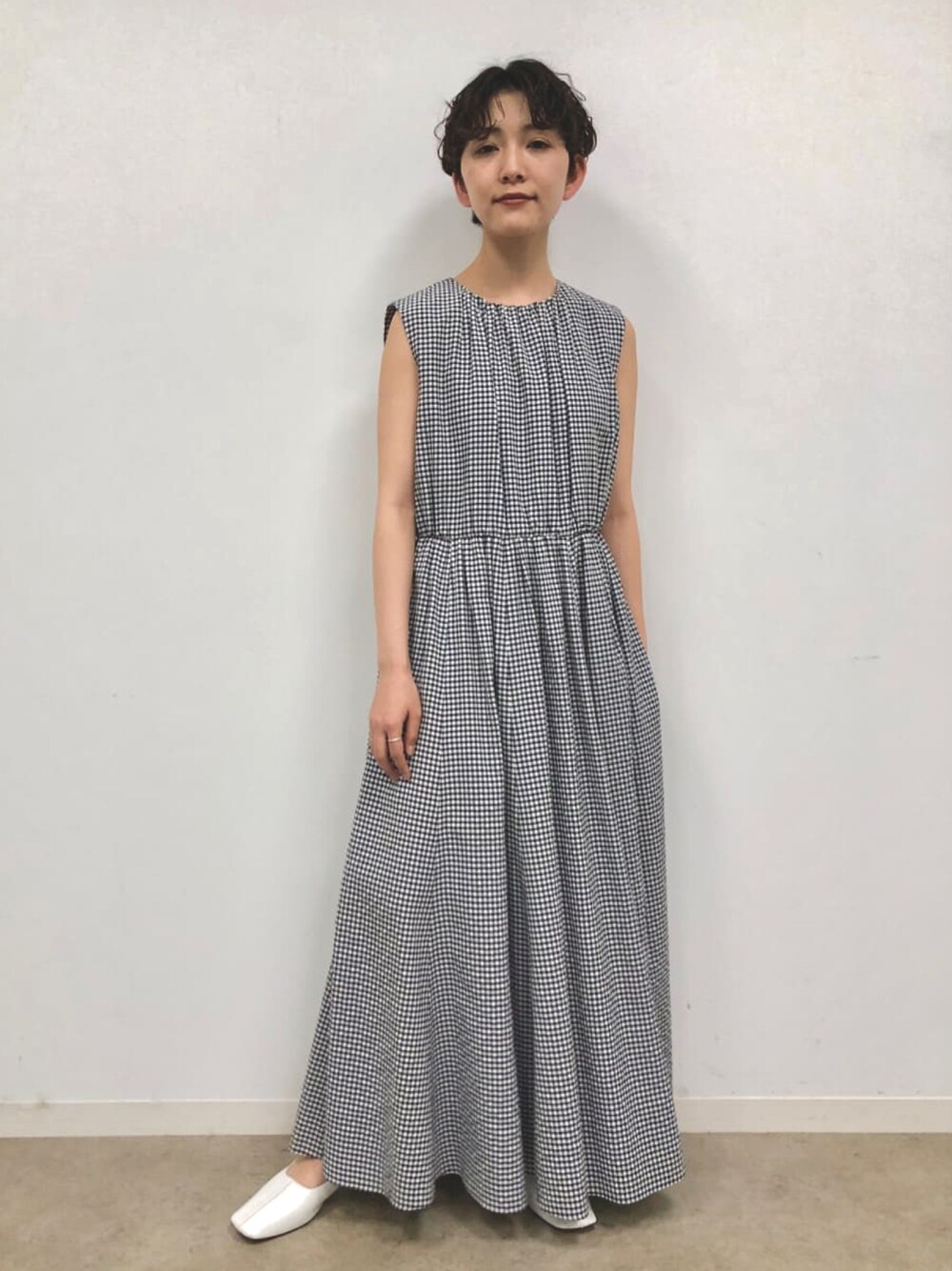 YA ECA チェック柄 ギャザーフレアワンピース やっぱり素敵。YAECAの