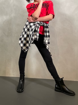 「撮影」｜makiさん（レディース・156cm）の冬コーディネート
