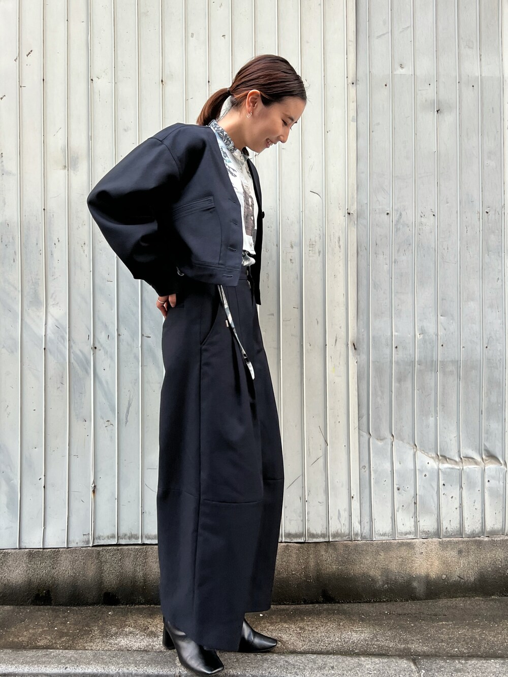 新品同様　優良柄　フォトコラージュプリントシャツ【United Tokyo】 UNITED TOKYO（ユナイテッドトウキョウ）の「フォトコラージュブラウス