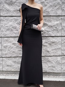 YOKO CHAN/Vネックバルーンドレス/ブラック 38 1667110095_215.jpg