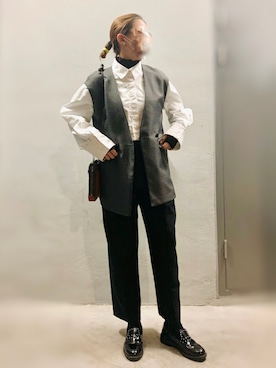 「PULL&BEAR（プルアンドベア）のアイテム（シューズ）」を使った、デビーさん（レディース・167cm）の冬コーディネート