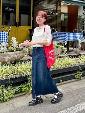 「メガネ女子」｜MIKIさん（レディース・152cm）の夏コーディネート