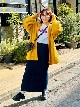 「メガネ女子」｜MIKIさん（レディース・152cm）の秋コーディネート