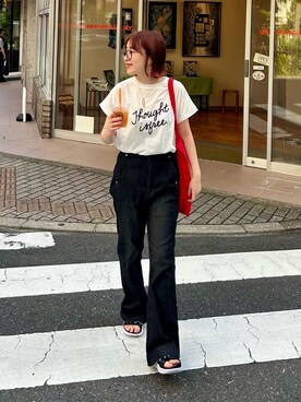 「メガネ女子」｜MIKIさん（レディース・152cm）の夏コーディネート