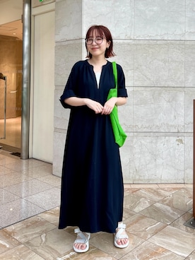 「メガネ女子」｜MIKIさん（レディース・152cm）の夏コーディネート