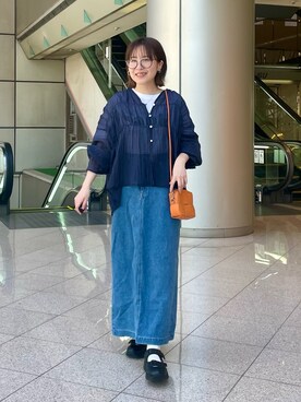 「メガネ女子」｜MIKIさん（レディース・152cm）の春コーディネート