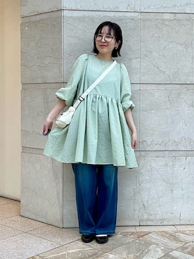 「メガネ女子」｜MIKIさん（レディース・152cm）の春コーディネート