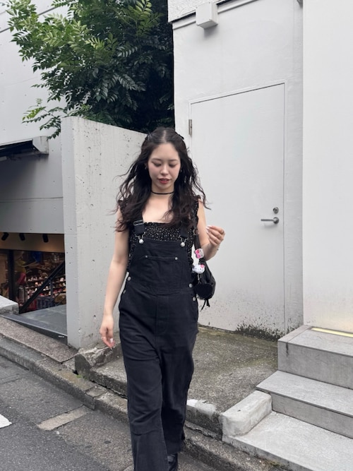 M-LINE シャツ ブラウス 「mline」花柄シャーリングキャミソール