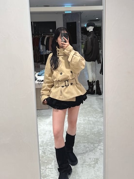 「RAY CASSIN（レイカズン）のアイテム（スカート）」を使った、nanaさん（レディース・162cm）の秋コーディネート