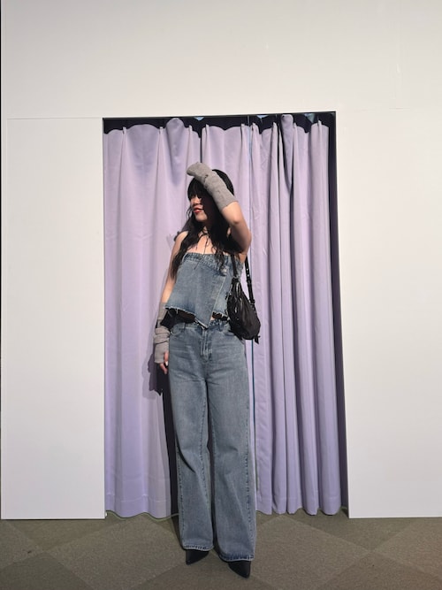 【新品未使用】mystic mline ストレートフレアデニム　サイズ2 mline]ストレートフレアデニム（デニムパンツ）｜mline