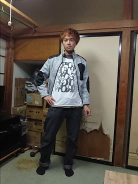 「しまむら（シマムラ）のアイテム（ジャージ）」を使った、BOKUWAKKIさん（メンズ・172cm）の秋コーディネート