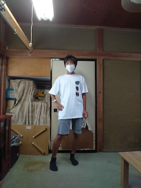 「abcd（ナシ）のアイテム（トップス）」を使った、わっきいさん（メンズ・172cm）の夏コーディネート