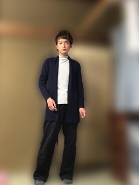 「しまむら（シマムラ）のアイテム（ニット/セーター）」を使った、BOKUWAKKIさん（メンズ・172cm）の春コーディネート