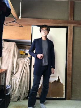 「abcd（ナシ）のアイテム（トップス）」を使った、わっきいさん（メンズ・172cm）の春コーディネート