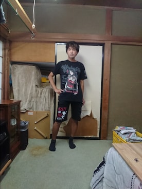 「abcd（ナシ）のアイテム（トップス）」を使った、わっきいさん（メンズ・172cm）の夏コーディネート