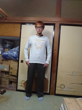 「しまむら（シマムラ）のアイテム（ニット/セーター）」を使った、BOKUWAKKIさん（メンズ・172cm）の秋コーディネート