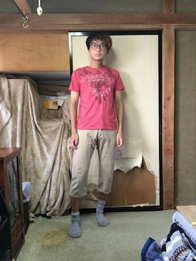 「abcd（ナシ）のアイテム（トップス）」を使った、わっきいさん（メンズ・172cm）の春コーディネート