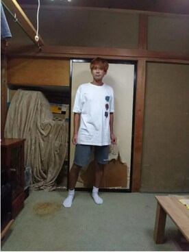 「abcd（ナシ）のアイテム（トップス）」を使った、わっきいさん（メンズ・172cm）の秋コーディネート