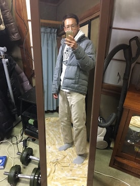 「アイテム（ダウンジャケット/コート）」を使った、わっきいさん（メンズ・172cm・30代）の秋コーディネート