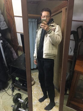 「アイテム（ダウンジャケット/コート）」を使った、わっきいさん（メンズ・172cm・30代）の秋コーディネート