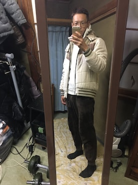 「アイテム（ダウンジャケット/コート）」を使った、わっきいさん（メンズ・172cm・30代）の秋コーディネート