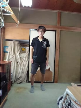 「abcd（ナシ）のアイテム（トップス）」を使った、わっきいさん（メンズ・172cm）の夏コーディネート