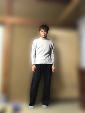 「しまむら（シマムラ）のアイテム（ニット/セーター）」を使った、BOKUWAKKIさん（メンズ・172cm）の春コーディネート