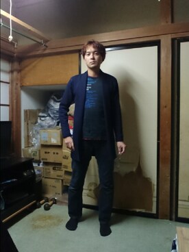 「abcd（ナシ）のアイテム（トップス）」を使った、わっきいさん（メンズ・172cm）の秋コーディネート