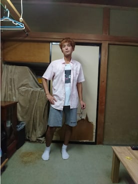 「abcd（ナシ）のアイテム（トップス）」を使った、わっきいさん（メンズ・172cm）の秋コーディネート