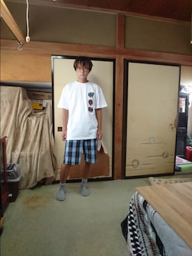 「abcd（ナシ）のアイテム（トップス）」を使った、わっきいさん（メンズ・172cm）の夏コーディネート