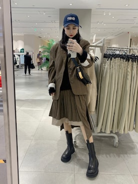 「ADER error（アーダーエラー）のアイテム（ジャケット/アウター）」を使った、陈小蓓儿さん（レディース・168cm）の秋コーディネート
