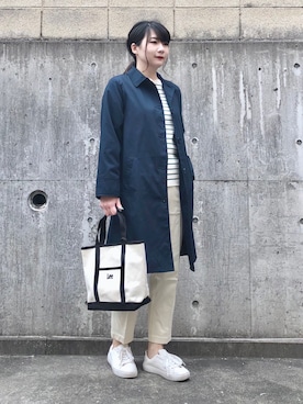 「スカラップ」｜「アイテム（ジャケット/アウター）」を使った、ネリさん（レディース・162cm）の春コーディネート