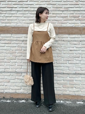 「ファッションを楽しもう」｜「アイテム（その他トップス）」を使った、ネリさん（レディース・162cm）の冬コーディネート