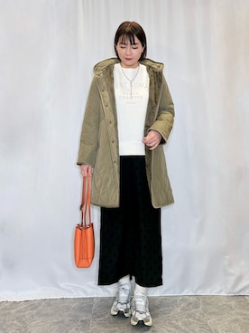 「ナイキ」｜「アイテム（その他アウター）」を使った、ネリさん（レディース・162cm）の冬コーディネート