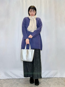 「DRESKIP（ドレスキップ）のアイテム（パンツ）」を使った、ネリさん（骨格ナチュラル・レディース・162cm）の冬コーディネート