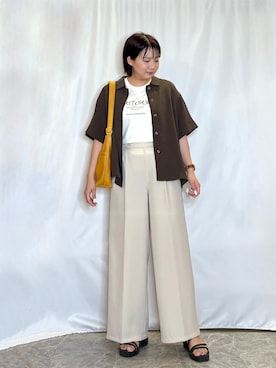 「SHOO・LA・RUE（シューラルー）のアイテム（サンダル）」を使った、ネリさん（レディース・162cm）の夏コーディネート
