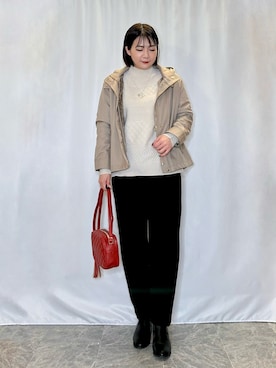 「DRESKIP（ドレスキップ）のアイテム（ジャケット/アウター）」を使った、ネリさん（骨格ナチュラル・レディース・162cm）の冬コーディネート