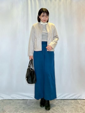 「DRESKIP（ドレスキップ）のアイテム（ジャケット/アウター）」を使った、ネリさん（骨格ナチュラル・レディース・162cm）の秋コーディネート